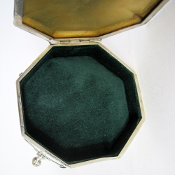 Unusual Large Octagonal Silver Jewellery or Casket Box