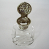 Victorian William Comyns Silver Top and Glass Perfume Bottle