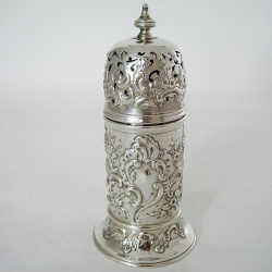 Decorative Victorian Lighthouse Shaped Silver Sugar Caster (1899)