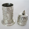Decorative Victorian Lighthouse Shaped Silver Sugar Caster