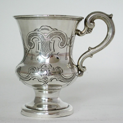 Early Victorian Silver Campana Shaped Christening Mug