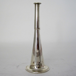 Good Quality Silver Table Lighter in the Form of a Hunting Horn