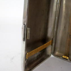 Stylish Rectangular Antique Silver Cigar Pocket Case