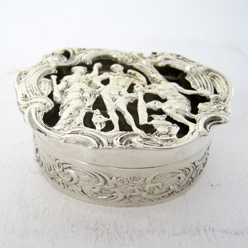 Edwardian William Comyns Silver Jewellery or Pot Pourri Box