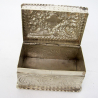 Decorative Rectangular William Comyns Victorian Silver Box