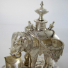 Over Size Victorian Silver Plated Elephant Cruet Set