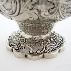 Ornate Georgian Campana Shaped Silver Christening Mug