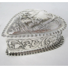Charming Large  Victorian Silver Heart Shaped Jewellery or Trinket Box