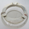 Very Smart Mappin & Webb Silver and Clear Glass Circular Ash Tray