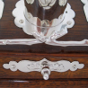 Decorative Late Victorian Oak and Silver Plate Ink Stand
