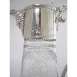 Victorian Benetfink & Co Silver Plated Claret Jug