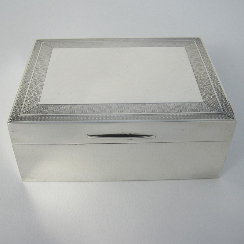 Smart Mappin & Webb Rectangular Silver Table Cigarette or Trinket Box