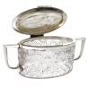 Quality Silver Plate & Cut Glass Biscuit Box by John Grinsell & Son