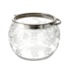 Antique Silver Plate & Engraved Glass Biscuit Barrel