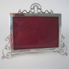 Edwardian Silver Photo Frame with Applied Wirework Scrolling