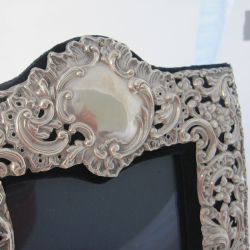 Unusual Late Victorian Double Photo Frame with Two Empty Cartouche