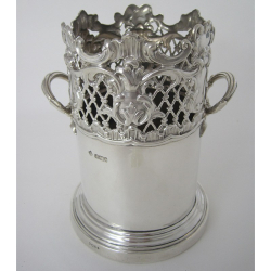 Good Quality Antique Silver Soda or Wine Bottle Stand (1903)