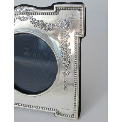Unusual Shaped Edwardian Silver Photo Frame with Squared Off Corners