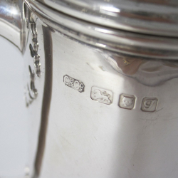 Superb Copy of a Queen Anne Style Silver Chocolate Pot
