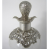 Late Victorian Silver Mounted Decanter with Clear Glass Bulbous Body