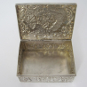 Late Victoran Silver Box Embossed with Dancing Figures