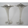 Pair of Elegant Good Quality Edwardian Silver Flower Vases