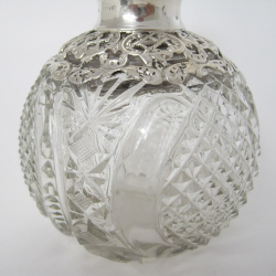 Decorative Late Victorian Silver Mounted Perfume Bottle