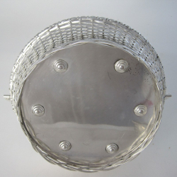 Victorian Silver Plated Egg Cruet in a Wicker Work Form
