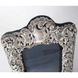 Ornate Victorian Chester Silver Photo Frame