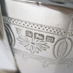 Unusual Small Size Edwardian Silver 3 Piece Tea Set