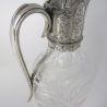 Horace Woodward & Co Victorian Silver and Cut Glass Claret Jug