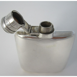 Silver Hip Flask with a Bayonet Style Top