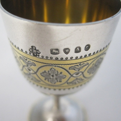 Charming Miniature Victorian Silver Goblet