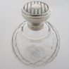 Small Silver and Cut Glass Edwardian Perfume Bottle (c.1910)