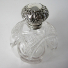 Large Edwardian Chester Silver and Cut Glass Perfume Bottle