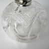 Large Edwardian Chester Silver and Cut Glass Perfume Bottle