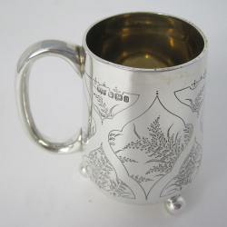 Mappin & Webb Silver Victorian Christening Cup with Gilt Interior