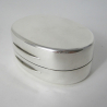Mappin & Webb Oval Silver Jewellery or Trinket Box