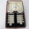 Smart Pair of Art Deco Style Silver Boxed Toast Racks (1931)