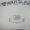 George III Style Victorian Circular Silver Salver