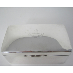 Very Smart Edwardian Plain Body Silver Cigar or Trinket Box