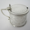 Hamilton & Inches Antique Victorian Silver Drum Mustard Pot (1874)
