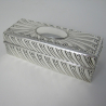 Antique Silver William Comyns Jewellery or Trinket Box Embossed with Spiral Fluting