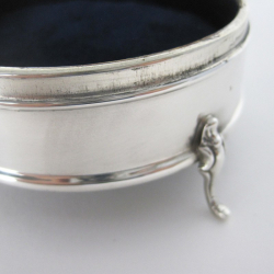 Charming Circular Tortoiseshell and Silver Jewellery Box