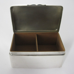 Good Quality Edwardian Cedar Lined Silver Cigarette or Trinket Box