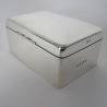 Good Quality Edwardian Cedar Lined Silver Cigarette or Trinket Box