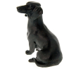 Solid Bronze Statue of a Sitting Dachshund Dog