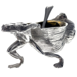 Silver Plate Salt of a Frog...