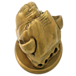 Brass Victorian Style Pug Dog Table Bell Statue