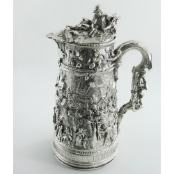 Fine Quality Victorian Electrotype Silver Plated Stein Beer Jug